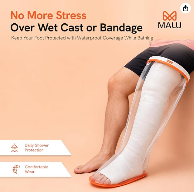 Waterproof Leg Large Cast Cover for Shower & Bath